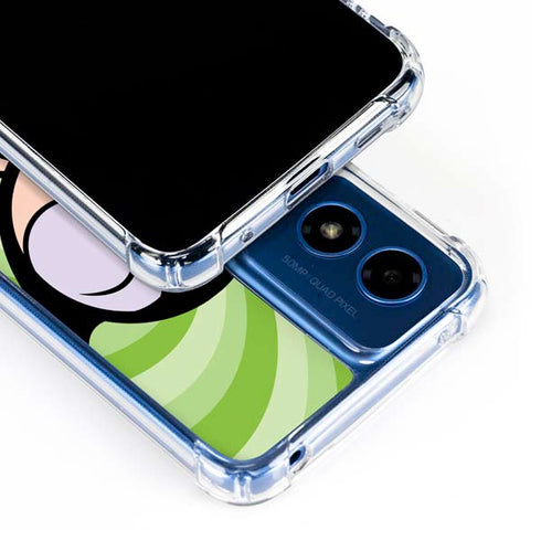 Cartoon Network Powerpuff Girls Buttercup Green Hearts Moto G 5G (2024) Clear Case